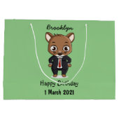 Niedliche Cartoon-Abbildung Große Geschenktüte (Rückseite)