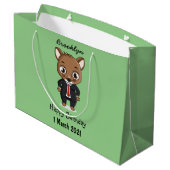 Niedliche Cartoon-Abbildung Große Geschenktüte (Rückseite Schrägansicht)