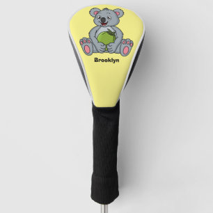Niedliche Cartoon-Abbildung Koala und Kokosnuss Golf Headcover