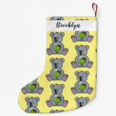 Niedliche Cartoon-Abbildung Koala und Kokosnuss Kleiner Weihnachtsstrumpf (Rückseite)