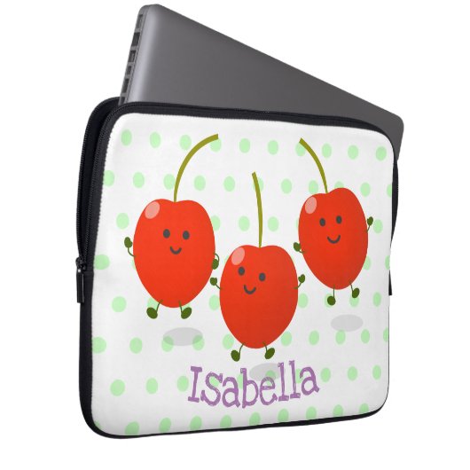 Niedliche Cartoon-Abbildung Laptopschutzhülle (Vorne Rechts)