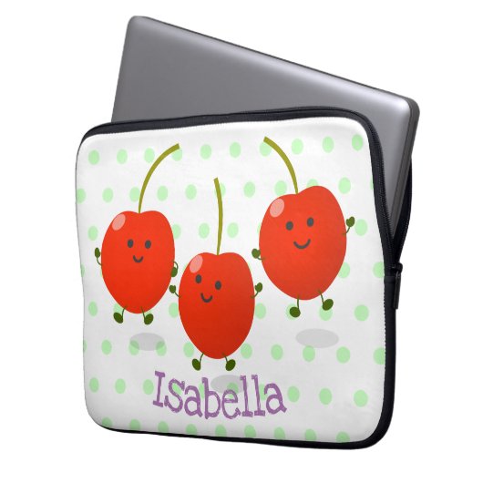 Niedliche Cartoon-Abbildung Laptopschutzhülle (Vorderseite Links)