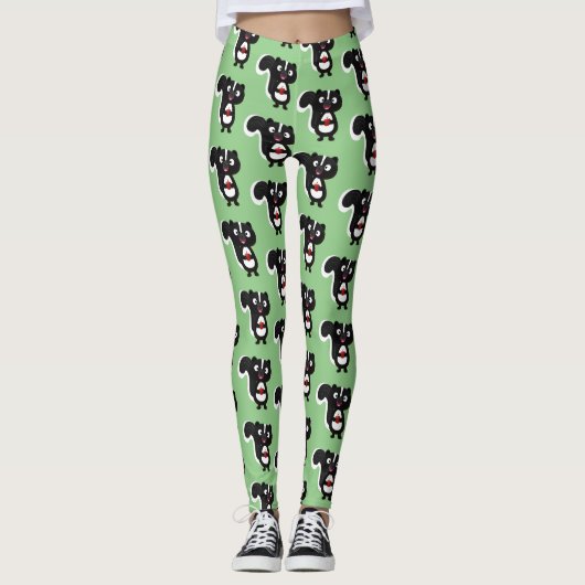 Niedliche Cartoon-Abbildung Leggings (Vorderseite)