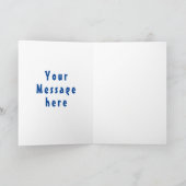 Niedliche Cartoon-Abbildung mit rotem Flugzeug Karte (Innenseite)