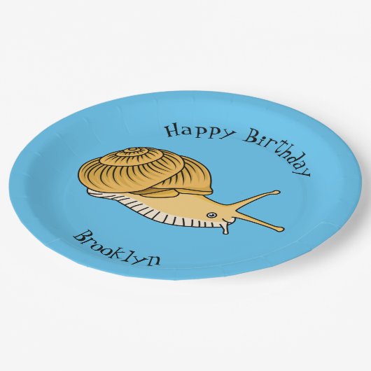 Niedliche Cartoon-Abbildung Pappteller (Schrägansicht)