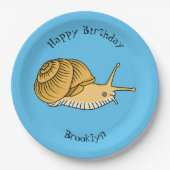 Niedliche Cartoon-Abbildung Pappteller (Vorderseite)