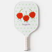 Niedliche Cartoon-Abbildung Pickleball Schläger (Vorderseite)