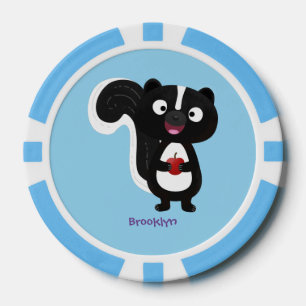 Niedliche Cartoon-Abbildung Pokerchips