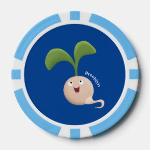 Niedliche Cartoon-Abbildung Pokerchips