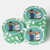 Niedliche Cartoon-Abbildung Pokerchips (Stapel)