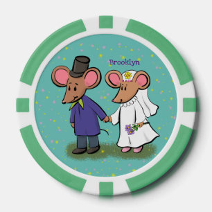 Niedliche Cartoon-Abbildung Pokerchips