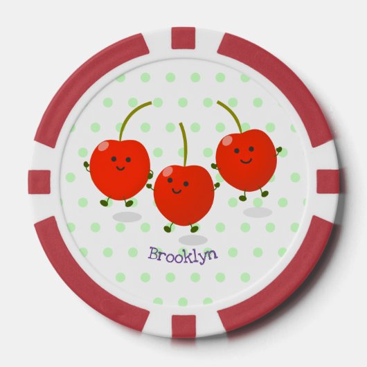 Niedliche Cartoon-Abbildung Pokerchips (Vorderseite)