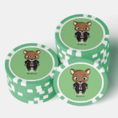 Niedliche Cartoon-Abbildung Pokerchips (Stapel)