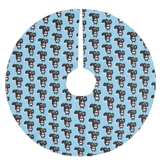 Niedliche Cartoon-Abbildung Polyester Weihnachtsbaumdecke (Vorderseite)