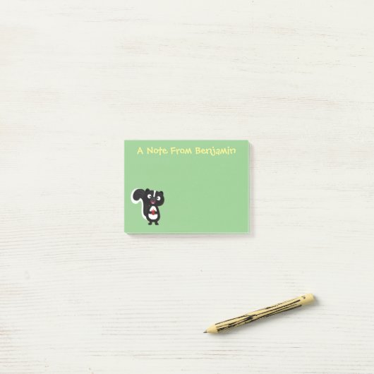 Niedliche Cartoon-Abbildung Post-it Klebezettel (Auf Schreibtisch)