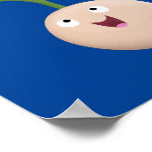 Niedliche Cartoon-Abbildung Poster (Ecke)