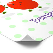 Niedliche Cartoon-Abbildung Poster (Ecke)