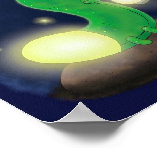 Niedliche Cartoon-Abbildung Poster (Ecke)