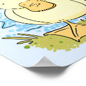 Niedliche Cartoon-Abbildung Poster (Ecke)