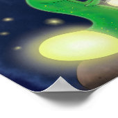 Niedliche Cartoon-Abbildung Poster (Ecke)