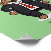Niedliche Cartoon-Abbildung Poster (Ecke)
