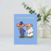 Niedliche Cartoon-Abbildung Postkarte (Stehend Vorderseite)