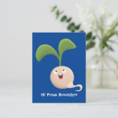 Niedliche Cartoon-Abbildung Postkarte (Stehend Vorderseite)