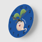 Niedliche Cartoon-Abbildung Runde Wanduhr (Winkel)