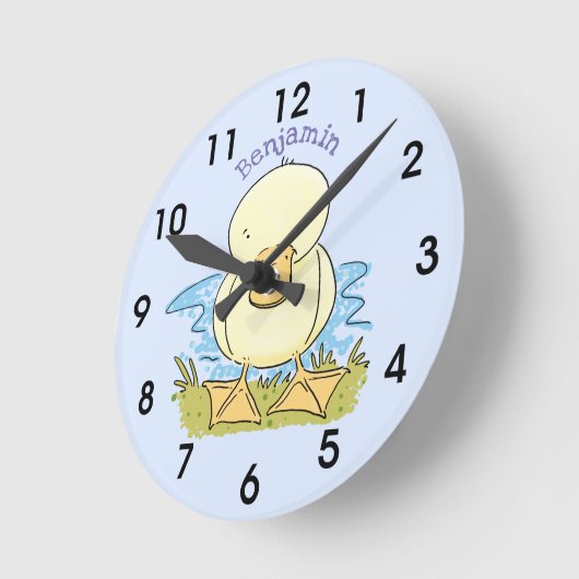 Niedliche Cartoon-Abbildung Runde Wanduhr (Winkel)