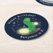 Niedliche Cartoon-Abbildung Runder Pappuntersetzer (Angewinkelt)