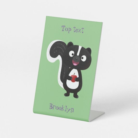 Niedliche Cartoon-Abbildung Sockelschild (Vorderseite)