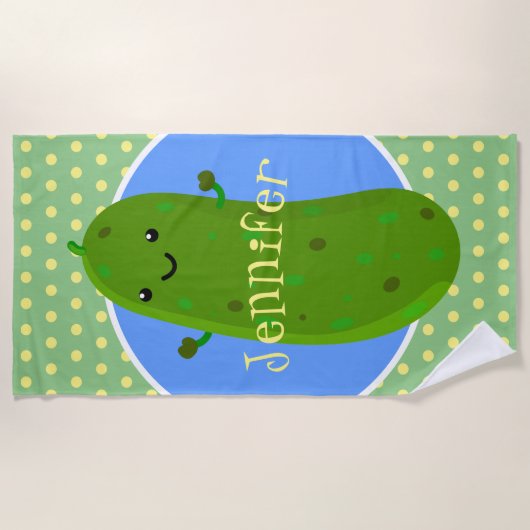 Niedliche Cartoon-Abbildung Strandtuch (Vorderseite)