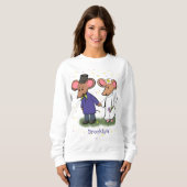 Niedliche Cartoon-Abbildung Sweatshirt (Vorne ganz)