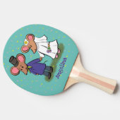 Niedliche Cartoon-Abbildung Tischtennis Schläger (Seitenansicht)