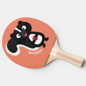 Niedliche Cartoon-Abbildung Tischtennis Schläger (Seitenansicht)