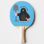 Niedliche Cartoon-Abbildung Tischtennis Schläger (Rückseite)