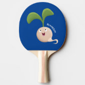 Niedliche Cartoon-Abbildung Tischtennis Schläger (Rückseite)