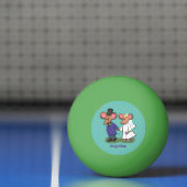 Niedliche Cartoon-Abbildung Tischtennisball (Netto)