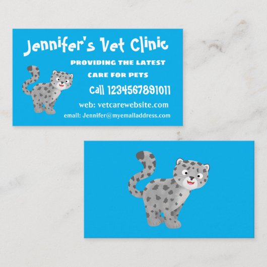 Niedliche Cartoon-Abbildung Visitenkarte (Vorne/Hinten)