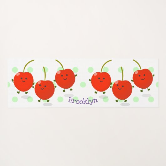 Niedliche Cartoon-Abbildung Yogamatte (Rückseite (Horizontal))