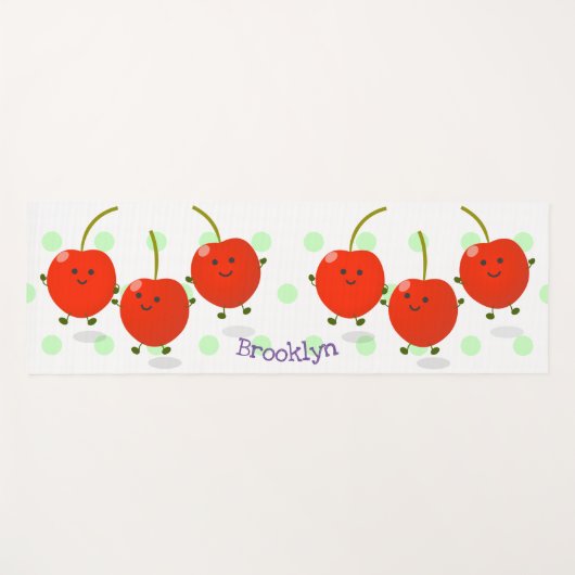 Niedliche Cartoon-Abbildung Yogamatte (Vorderseite (Horizontal))