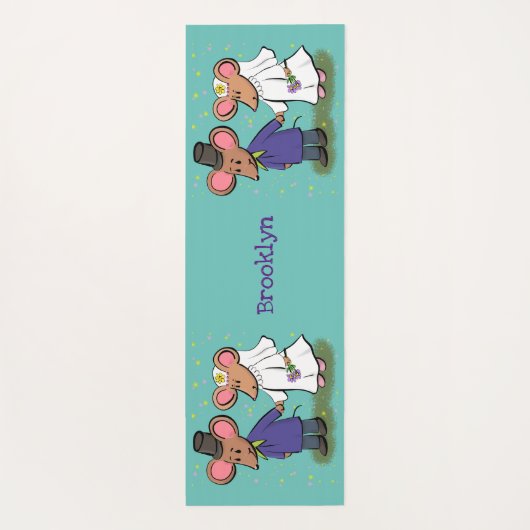 Niedliche Cartoon-Abbildung Yogamatte (Rückseite)