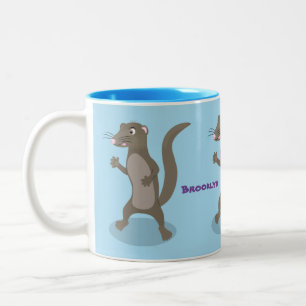 Niedliche Cartoon-Abbildung Zweifarbige Tasse