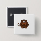 Niedliche Cartoon-Affe-Schablone Button (Vorne & Hinten)