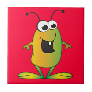 Niedliche Cartoon-alieninvasion Fliese