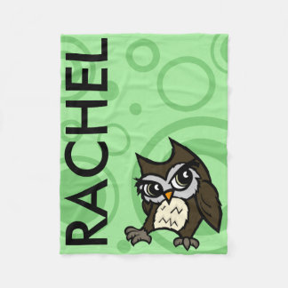 NIEDLICHE CARTOON-ART-EULEN-FLEECE-DECKE FLEECEDECKE