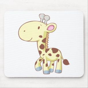 Niedliche Cartoon-Baby-Giraffen-Shirts Mousepad