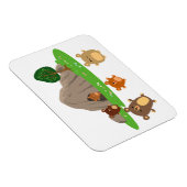 Niedliche Cartoon-Bären in einer Höhle Flexible Ma Magnet (Rechte Seite)