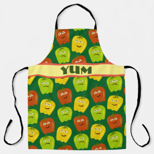Niedliche Cartoon Bell Paprikaschoten Charaktere S Schürze
