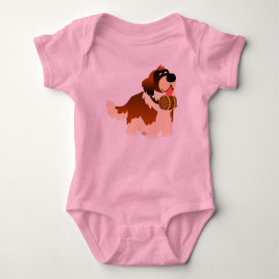 Niedliche Cartoon-Bernhardiner-Baby-Kleidung Baby Strampler